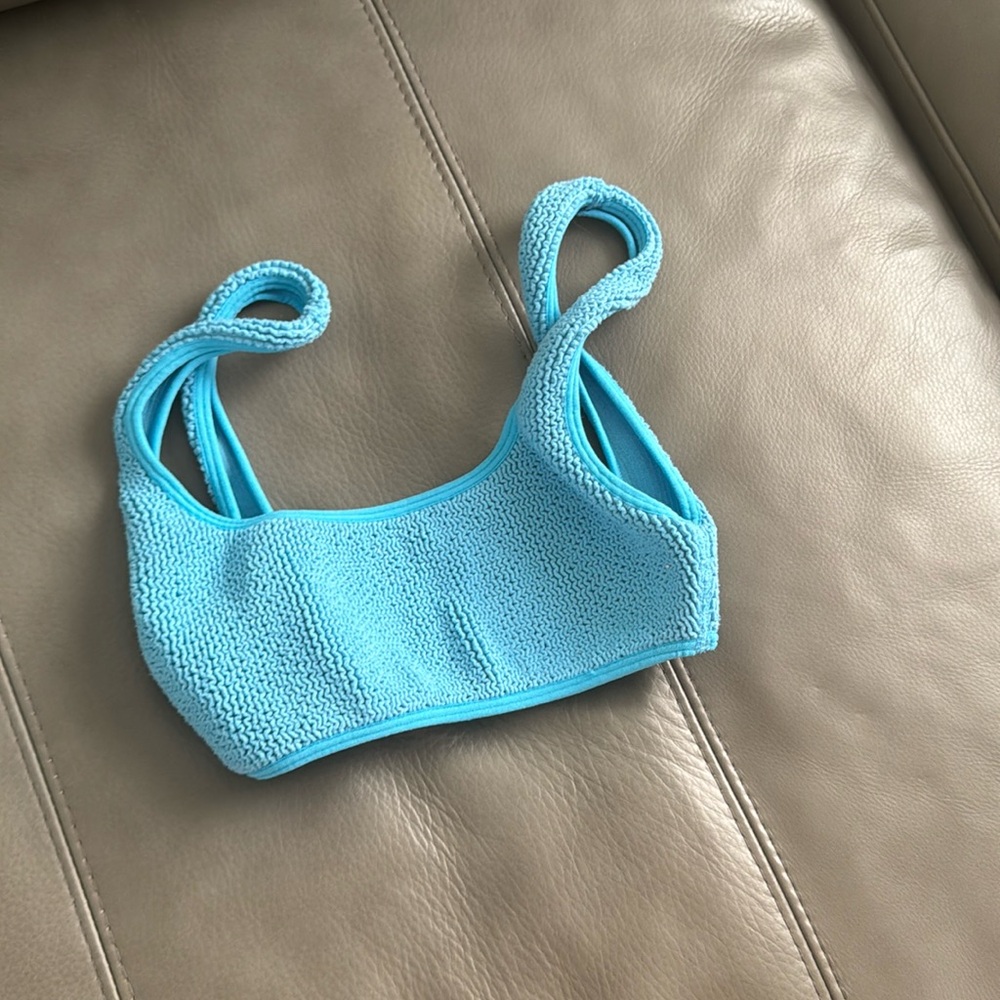 Blue bikini top